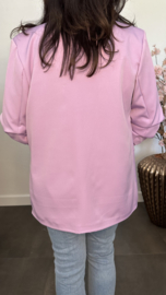 Blazer Marjan met gesmokte mouw lila