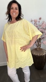 Broderie shirt Fiona geel