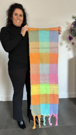 Sjaal Noor oranje/ lime