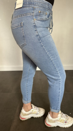 B.S. Joggjeans met elastiek denim blue