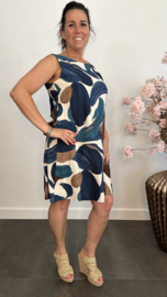 Mouwloze jurk met strik Amber Blauw