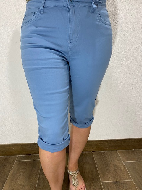 Capri broek licht blauw | Jeans SASMODE.NL