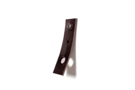 Leather tea-towel holder, dark-brown, 2 or 3 pieces