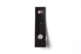 Leather tea-towel holder, black, 2 or 3 pieces