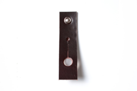 Leather tea-towel holder, dark-brown, 2 or 3 pieces