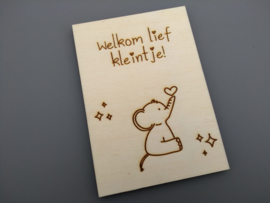 Welkom lief kleintje, olifant