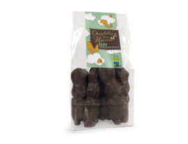 Paashaasjes, pure chocolade, vegan