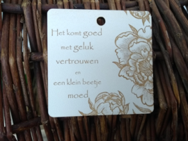 Label geluk, vertrouwen & moed