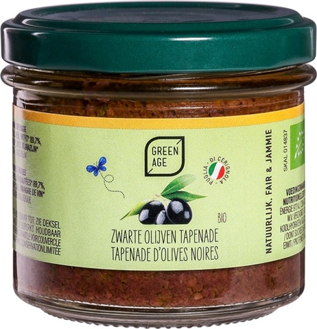 Zwarte olijventapenade, vegan