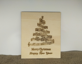 Kerstboom met muzieknoten