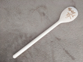 Houten lepel, spatel gek op jou