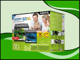 Aquael Leddy 60 XL DAY&NIGHT - zwart aquarium