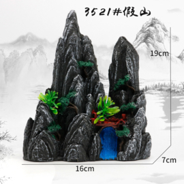 Rots formatie  met waterval 19cm /Aquarium decoratie As-105