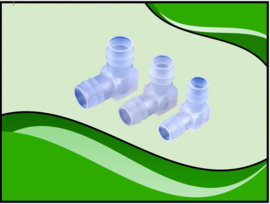 Knie tbv 9mm (inwendige) slang.