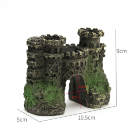 Kasteel torens, ruïne 9cm / Aquariumdecoratie As-268