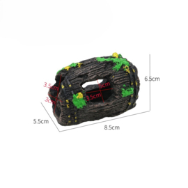 Oude "houten" ton 6,5cm / aquariumdecoratie As-193