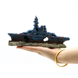 Wrak van oorlogschip 11cm / Aquariumdecoratie  As-192