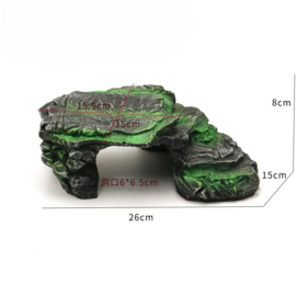 Platau met leghol, grot 8cm / Aquariumdecoratie As-183