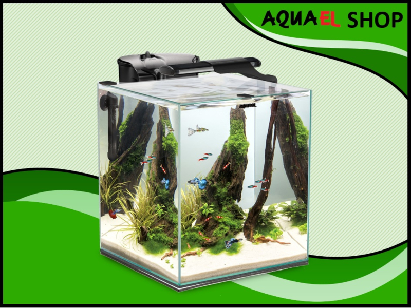 Aquael nano cube set duo - 49 liter zwart aquarium