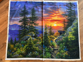 Mountain Sunrise panel 35 inch x 44 inch