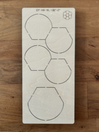 Hexagon bloem 1-1/2inch en 2inch