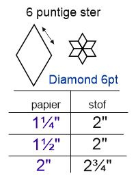 6 pointed star  2 inch