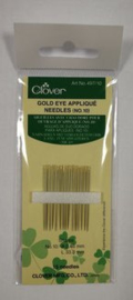 Clover Application needles Gold Eye no.10.