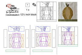 Pumpkin Harvest- Foundation paper piecing pattern