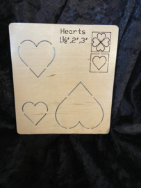 Hearts 1 1/2 inch, 2 inch, 3 inch