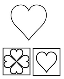 Hearts 1 1/2 inch, 2 inch, 3 inch