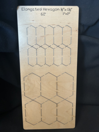 Elongated Hexagon 60graden- 1/2x1 1/2 en 1x2inch