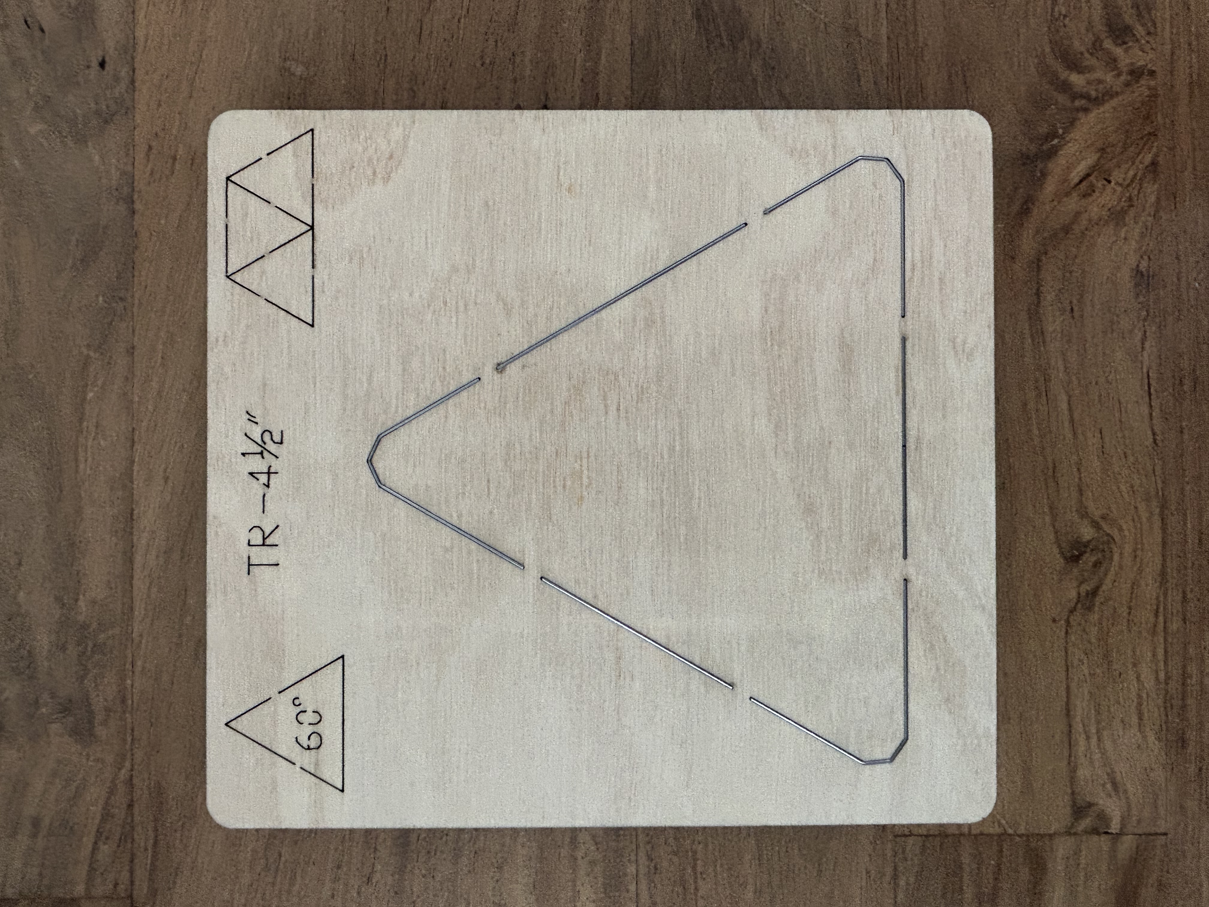 60 degree triangle 4-1/2 inch