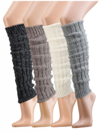 Beenwarmers - wol met alpaca -  wlwit - one size