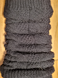 Beenwarmers - wolblend - zwart - one size