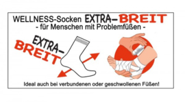 Wellness sokken met wol - extra breed - zachte boord - zwart