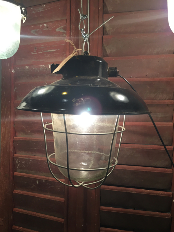 Vintage fabriekslamp/hanglamp