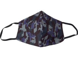 Wasbaar Mondkapje Heren Premium Army Blue Camouflage