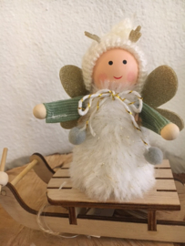 Kerstfiguur slee en ski