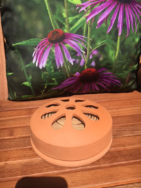 Terracotta houder met 5 citronella ringen