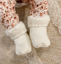 Newborn | Knit slofjes off white