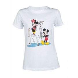 Disney T-shirt Minnie Mouse and Micky Mouse Lichtgrijs Mélange