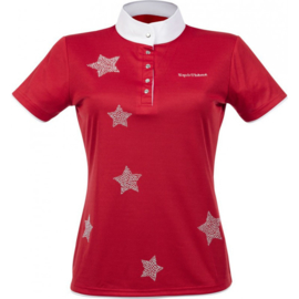 EQUITHÈME Shirt Etoiles korte mouwen Rood