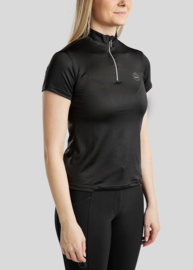 MONTAR Everly Polo crystal logo Zwart