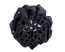 Résille pour cheveux QHP Flower Noir