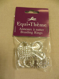 Anneaux à natter EQUITHÈME Strass
