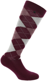 EQUITHÈME Argyle rijkousen Bordeaux/Oud Roze