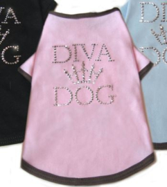 DIVA DOG T-shirt Pink/Brown