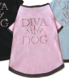 T-shirt DIVA DOG Pink/Brown