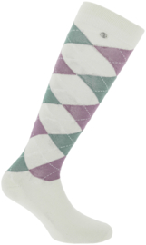 EQUITHÈME | Chaussettes Argyle Gris/Vert