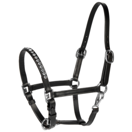 HARRY'S HORSE Pony/Veulenhalster leder Crystal Zwart/Zilver